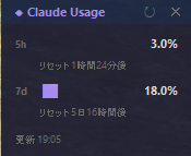 Claude Token Widgit